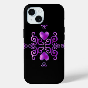 Rainbow Heart and Lily iPhone 15 Case