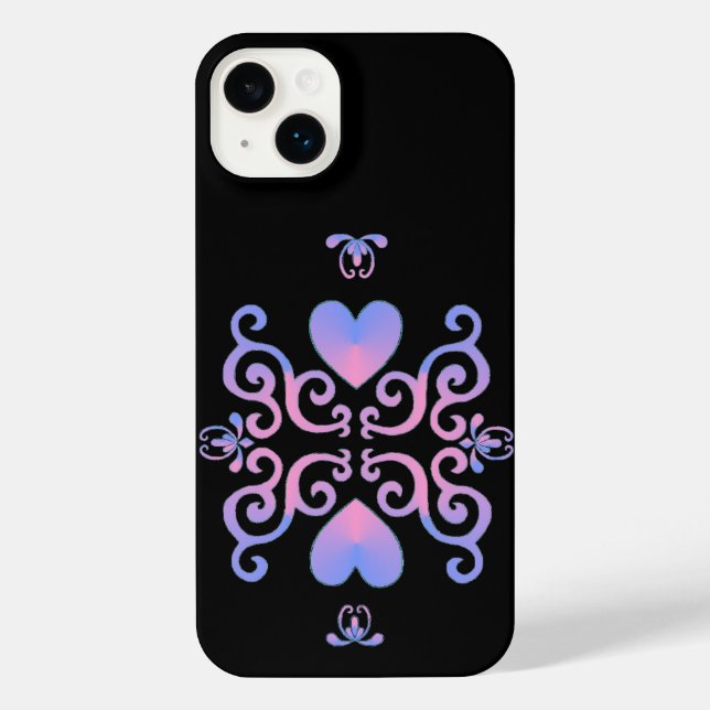 Rainbow Heart and Lily iPhone Case (Back)