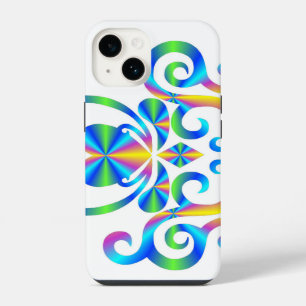 Rainbow Heart and Lily iPhone 14 Case