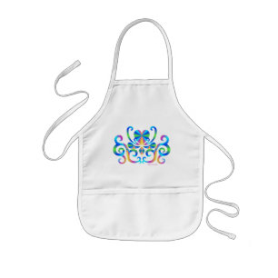 Rainbow Heart and Lily Kids Apron