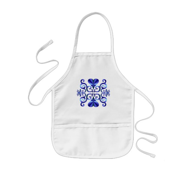 Rainbow Heart and Lily Kids Apron (Front)