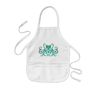 Rainbow Heart and Lily Kids Apron