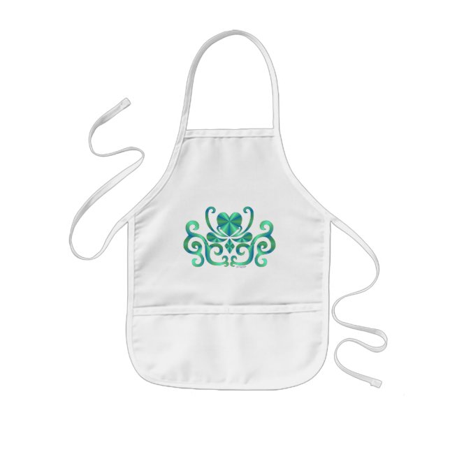 Rainbow Heart and Lily Kids Apron (Front)