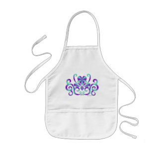 Rainbow Heart and Lily Kids Apron
