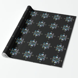 Rainbow Heart and Lily Wrapping Paper