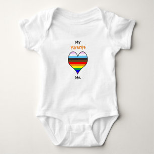 Rainbow Heart Baby Bodysuit