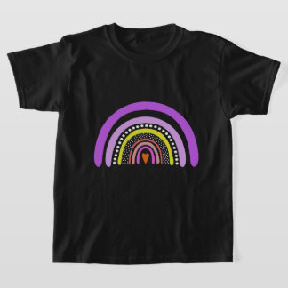 Rainbow Heart Boho Doodle T-Shirt