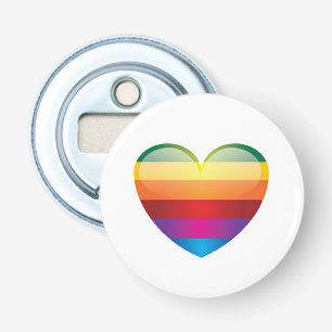Rainbow Heart Bottle Opener