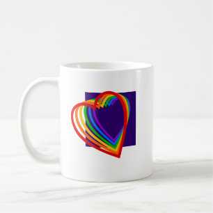 Rainbow Heart Coffee Mug