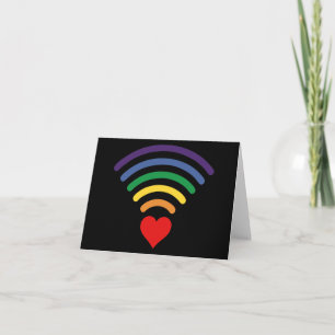 RAINBOW HEART COMING OUT LGBTQ CARD