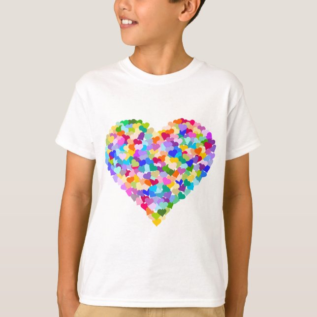 Rainbow Heart Confetti T-Shirt (Front)