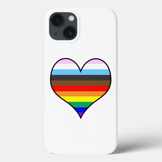 Rainbow Heart Coque-Mate coque iphone (Verso)