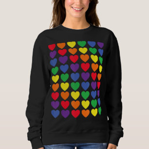 Rainbow Heart Dot Gay Pride Colours Lgbtq Say Gay  Sweatshirt