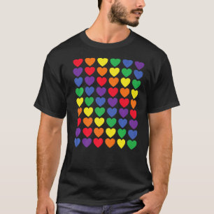 Rainbow Heart Dot Gay Pride Colours Lgbtq Say Gay T-Shirt