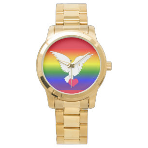 RAINBOW HEART DOVE WATCH