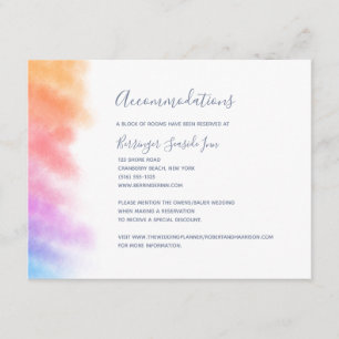 Rainbow Heart Full of Joy Wedding Enclosure Card