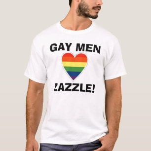 rainbow-heart, GAY MENZAZZLE! T-Shirt