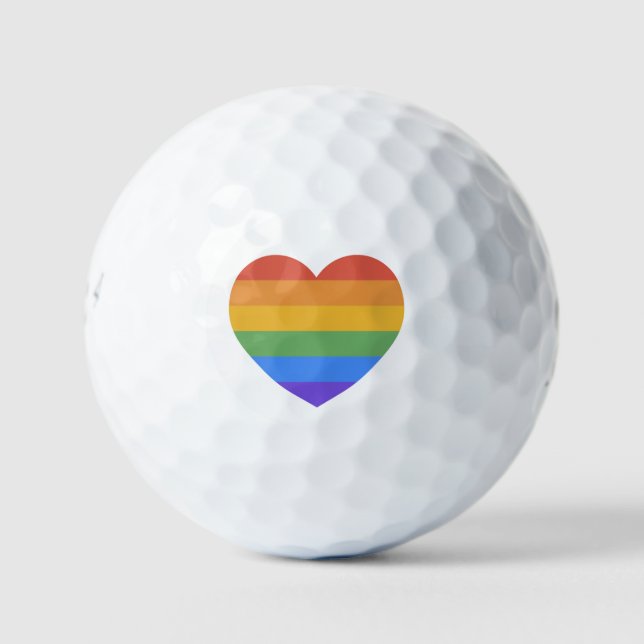 Rainbow Heart Golf Balls (Front)