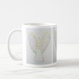 Rainbow Heart Guardian Angel Coffee Cup or Mug