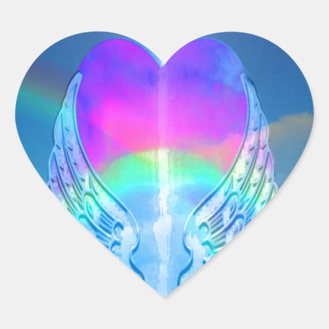 Rainbow Heart Heart Sticker (Front)