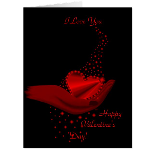 Rainbow Heart in Hand with Stars (Front)