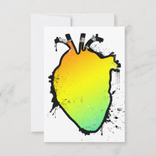 rainbow heart invitation