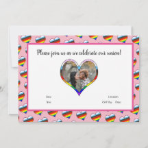 Rainbow Heart Invitation