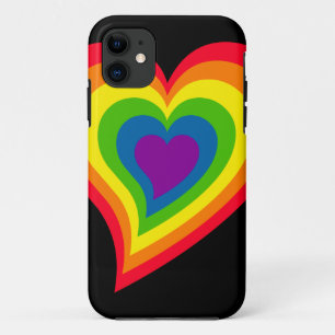 Rainbow Heart iPhone 5 Case-Mate 11 Case
