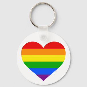 "RAINBOW HEART" KEYCHAIN