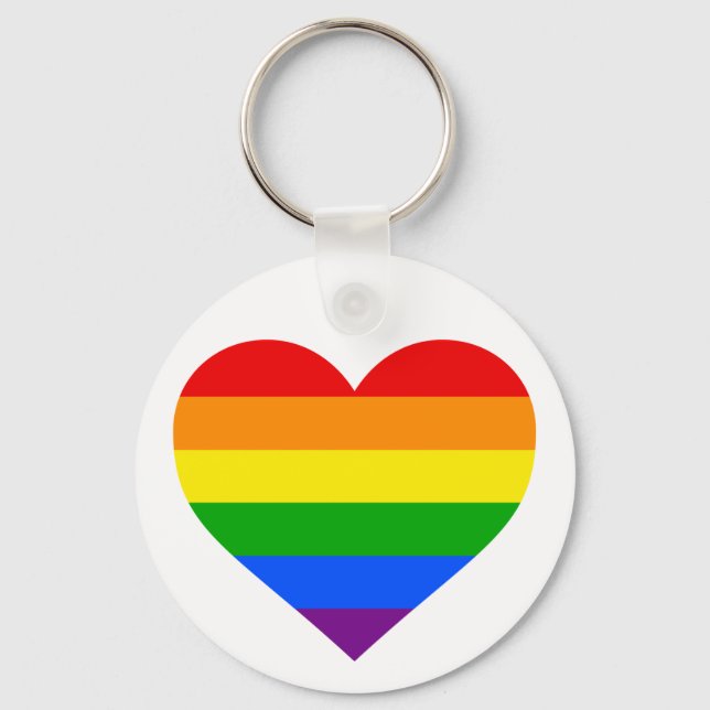 "RAINBOW HEART" KEYCHAIN (Front)