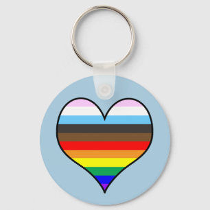 Rainbow Heart Keychain