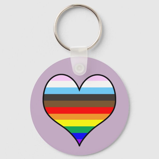 Rainbow Heart Keychain (Front)