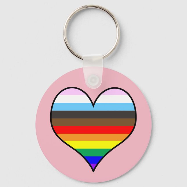 Rainbow Heart Keychain (Front)