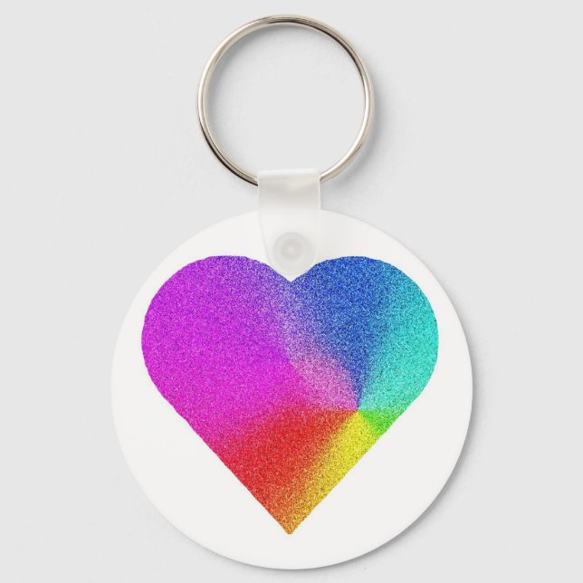 Rainbow Heart Keychain (Front)