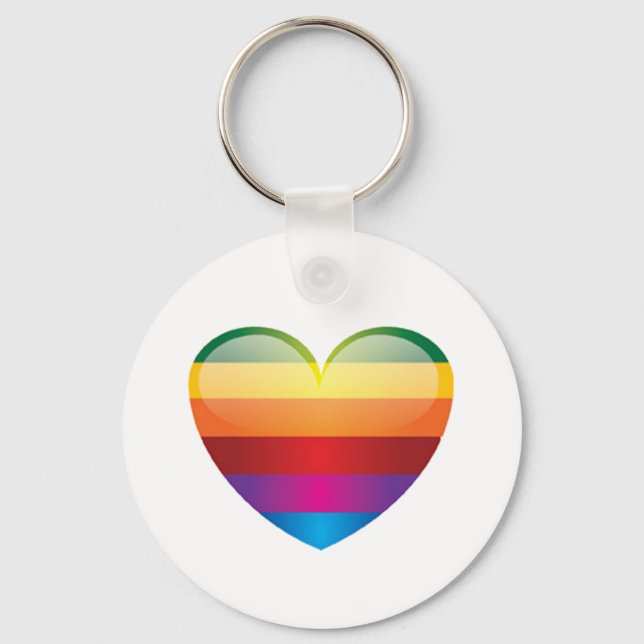 Rainbow Heart Keychain (Front)