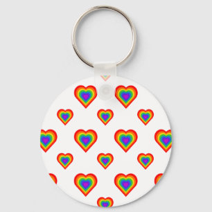 Rainbow Heart Keychain