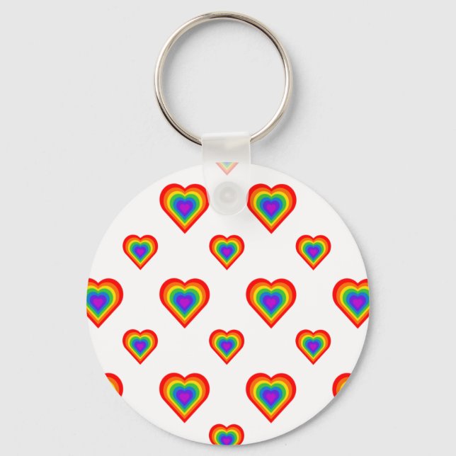 Rainbow Heart Keychain (Front)