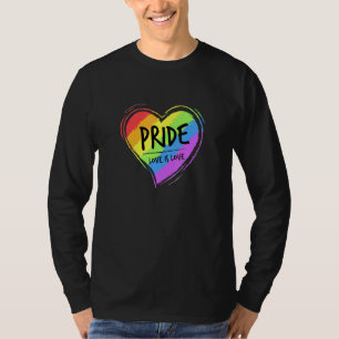Rainbow Heart Lgbt Pride Colourful Gay Csd 2 T-Shirt