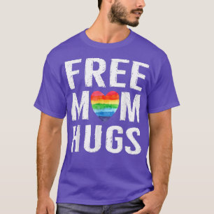 Rainbow Heart LGBT Pride Month Free Mom Hugs T-Shi T-Shirt