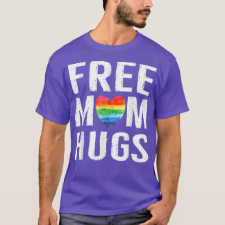 Rainbow Heart LGBT Pride Month Free Mom Hugs T-Shi T-Shirt
