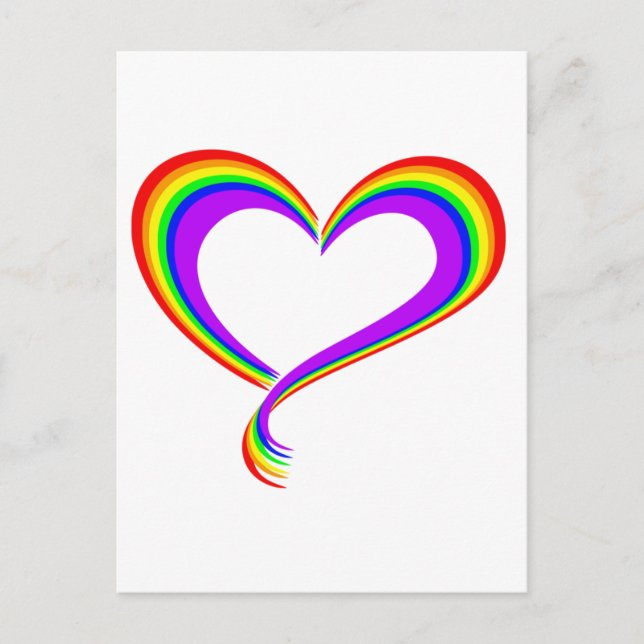 Rainbow heart | LGBTQ+ Pride carte postale (Devant)
