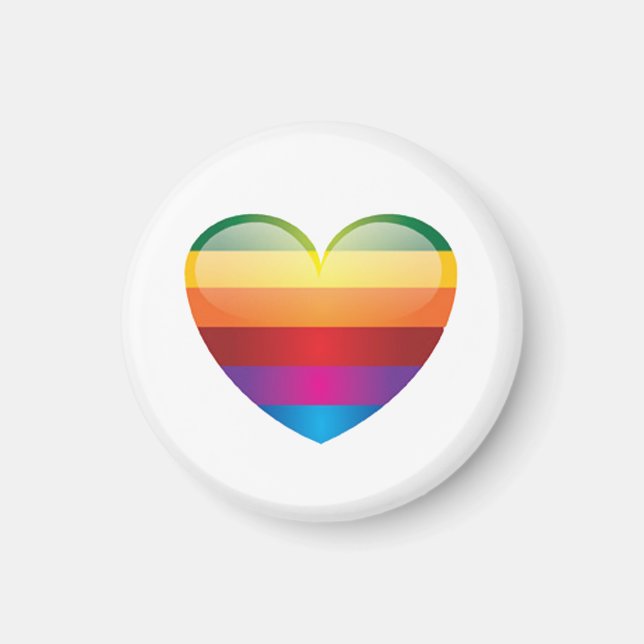 Rainbow Heart Magnet (Front)