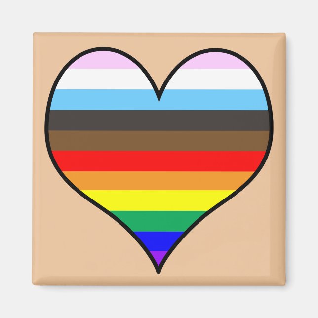 Rainbow Heart Magnet (Front)