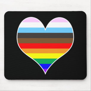 Rainbow Heart Mouse Pad