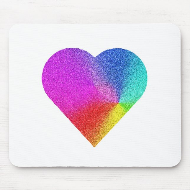 Rainbow Heart Mouse Pad (Front)