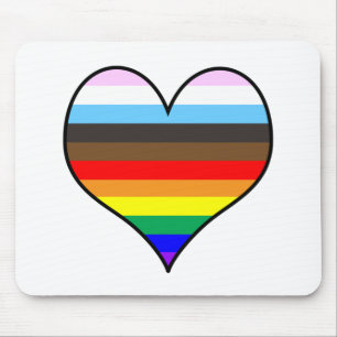 Rainbow Heart Mouse Pad