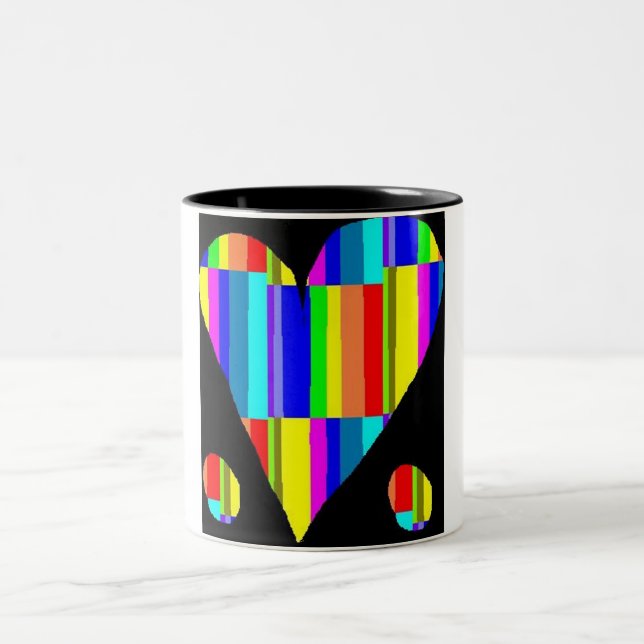 rainbow heart mug (Center)