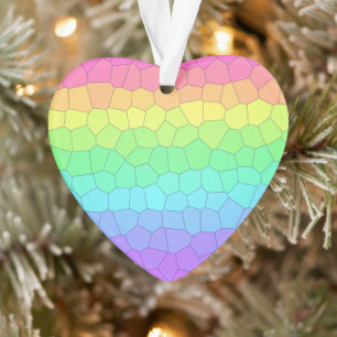 Rainbow Heart Ornament