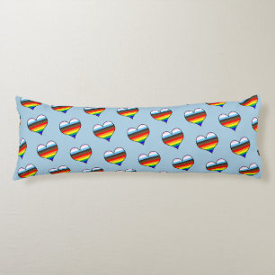 Rainbow Heart Pattern Body Pillow