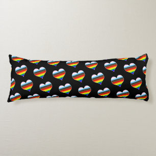 Rainbow Heart Pattern Body Pillow